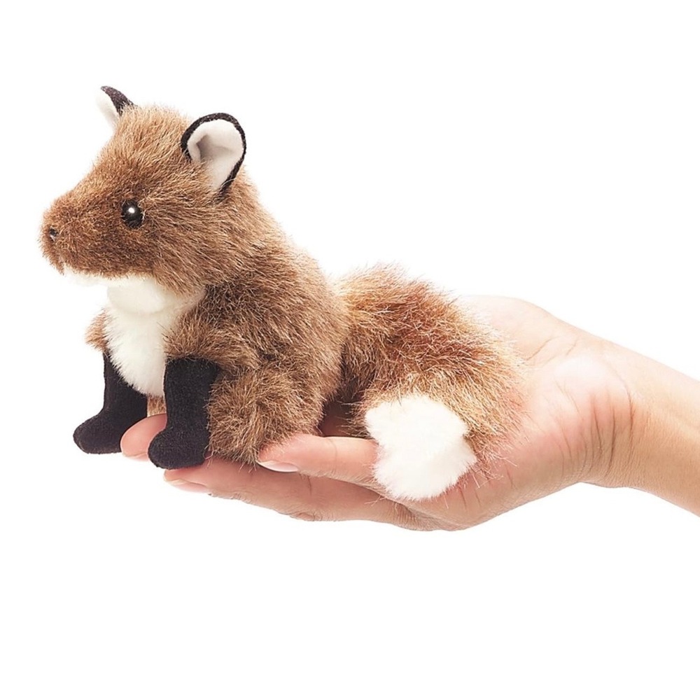 Folkmanis Mini Fox Plush Finger Puppet 4.5"